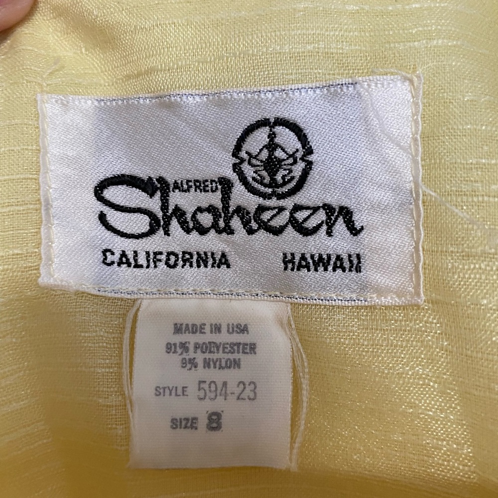 Alfred Sheehan Hawaii California collection Vintage 70s yellow floral maxi dress - Picture 5 of 5